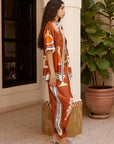 ALEMAIS Soleil d’Amour Silk Tapered Pants LUXAMORE