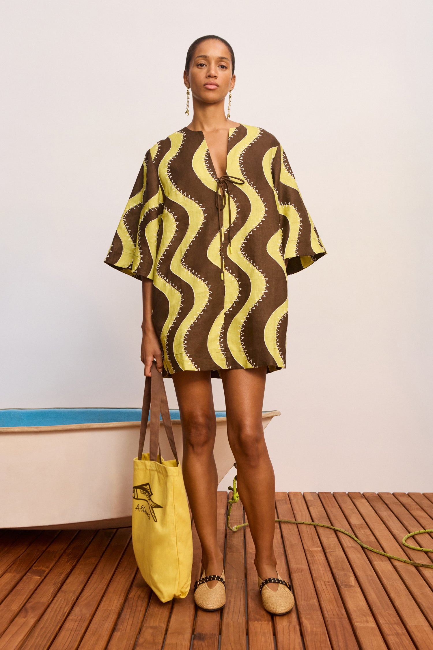 ALÉMAIS Frankie Mini Dress Yellow