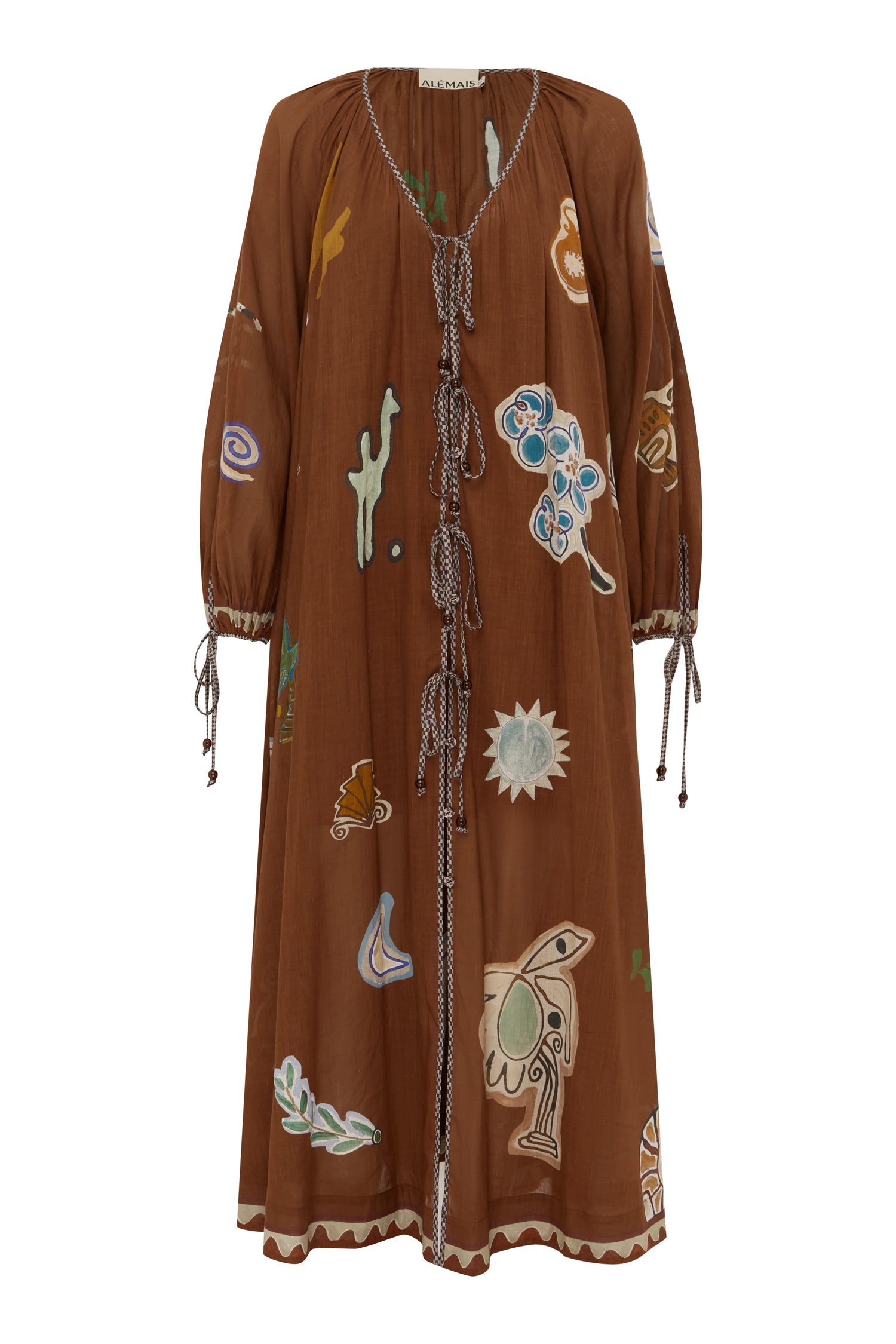 Woman Wearing Alemais Laurence Tie Front Shirtdress - Dress LUXAMORE