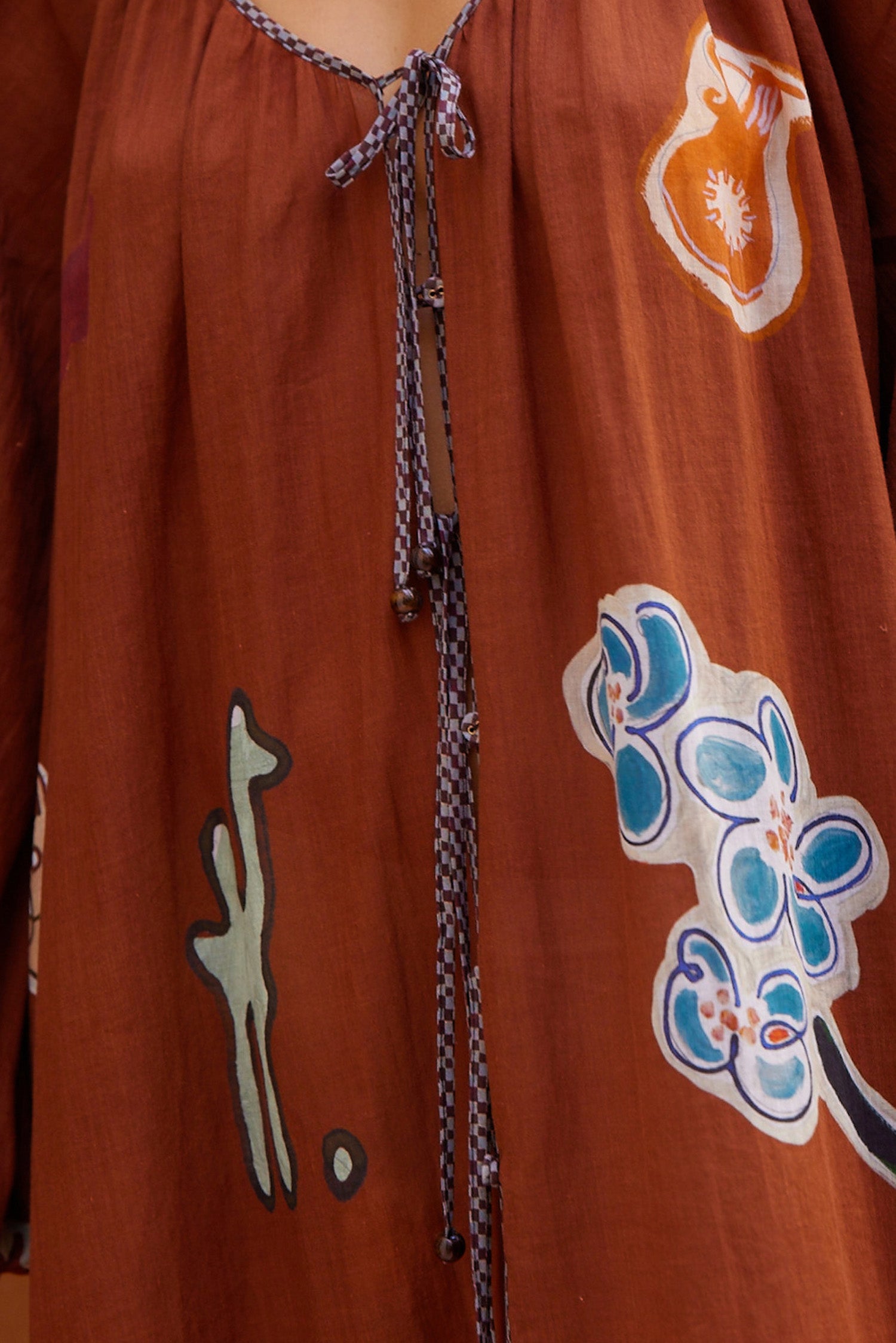 Woman Wearing Alemais Laurence Tie Front Shirtdress - Dress LUXAMORE