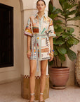 Woman Wearing Alemais Michelle Mini Dress - Dress LUXAMORE