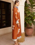 Woman Wearing Alemais Soleil D'amour Silk Shirtdress - Dress LUXAMORE