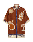 Woman Wearing Alemais Soleil d’Amour Silk Shirt - Top LUXAMORE