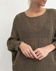 Alemais Sustainable Florence-Shirt close up worn by model LUXAMORE