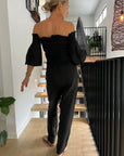 Alemais Sustainable Florence-Shirt close up worn by model LUXAMORE