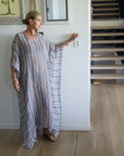 Alemais Sustainable Florence-Shirt close up worn by model LUXAMORE