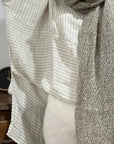 Alemais Sustainable Florence-Shirt close up worn by model LUXAMORE