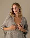 Alemais Sustainable Florence-Shirt close up worn by model LUXAMORE