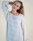 Alemais Sustainable Florence-Shirt close up worn by model LUXAMORE