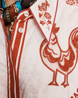 Alemais Sustainable Florence-Shirt close up worn by model LUXAMORE