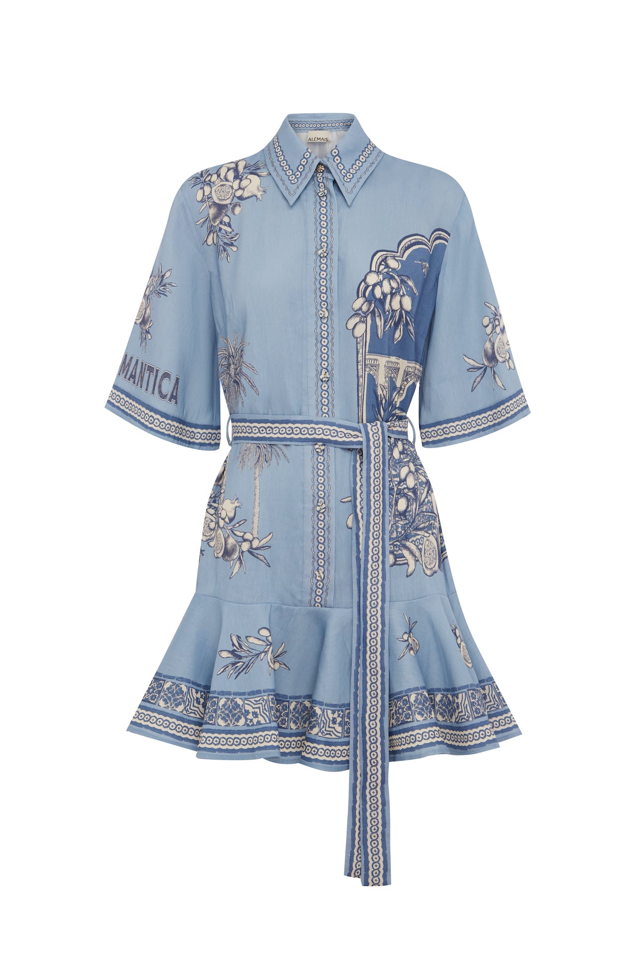 Woman Wearing Alemais Villa Romantica Mini Dress - Dress LUXAMORE