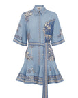 Woman Wearing Alemais Villa Romantica Mini Dress - Dress LUXAMORE