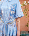 Woman Wearing Alemais Villa Romantica Mini Dress - Dress LUXAMORE