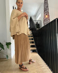 Cashmere Sweater Oversize Knit Lemme - Made In Italy: Beige LUXAMORE