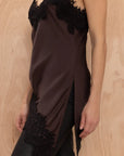 Alemais Sustainable Florence-Shirt close up worn by model LUXAMORE