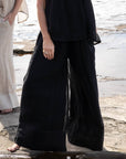 Woman Wearing Eadie Lifestyle Arana Linen Pant - Pants LUXAMORE