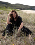 Woman Wearing Eadie Lifestyle Arana Linen Pant - Pants LUXAMORE