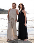 Woman Wearing Eadie Lifestyle Arana Linen Pant - Pants LUXAMORE