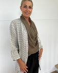 Woman Wearing Estilo Emoporio Manta Mini Linen Dress - Dress LUXAMORE