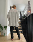 Woman Wearing Estilo Emoporio Manta Mini Linen Dress - Dress LUXAMORE