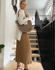 Woman Wearing Estilo Emporio Carita Cover Up Linen Dress - Rete - Dress LUXAMORE