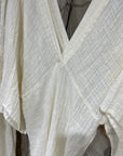 Woman Wearing Estilo Emporio Le Robe Linen Dress - Dress LUXAMORE