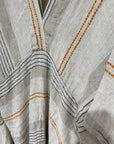 Woman Wearing Estilo Emporio Le Robe Linen Dress - Vergine - Dress LUXAMORE