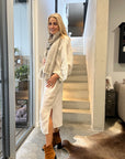 Woman Wearing Estilo Emporio Nebbilio Linen Dress - Lyla - Dress LUXAMORE