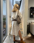 Woman Wearing Estilo Emporio Nebbilio Linen Dress - Lyla - Dress LUXAMORE