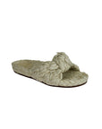 Woman Wearing Estilo Emporio Shoes Tango Rafia Slide - Snow - Shoes LUXAMORE