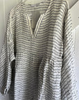 Woman Wearing Estilo Emporio Stella Linen Dress - Binario - Dress LUXAMORE