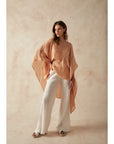 Woman Wearing Exclusive: Estilo Emporio Parla Top - Papagallo Oro - Tops LUXAMORE