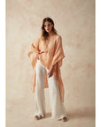 Woman Wearing Exclusive: Estilo Emporio Parla Top - Papagallo Oro - Tops LUXAMORE
