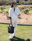 Woman Wearing Estilo Emporio Greco Top - Top LUXAMORE