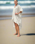 Woman Wearing Estilo Emporio La Cota Cover Up Linen Dress Lyla - Dress LUXAMORE