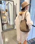 Woman Wearing Estilo Emporio Nebbilio Linen Dress - Lyla - Dress LUXAMORE