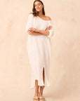 Exclusive Estilo Emporio Neve Dress - Tele Atena Yellow - LUXAMORE