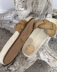Estilo Emporio Shoes Nicola Espadrille Flat - Honey - LUXAMORE