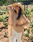 Woman Wearing Exclusive: Estilo Emporio Parla Top - Papagallo Oro - Tops LUXAMORE