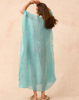Exclusive Estilo Emporio Corfu Kaftan Dress - Rete Taupe LUXAMORE