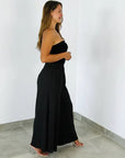 Italian Linen Wide Leg Pants Khaki - Made in Italy LUXAMORE