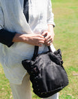 Woman Wearing Jamin Puech Bag - Lucien Cross Body and Shoulder - Black - Bag LUXAMORE