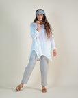 Woman Wearing La Bottega di Brunella Top Maglia Bonta - Campagna Latte - Tops LUXAMORE