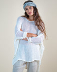 Woman Wearing La Bottega di Brunella Top Maglia Bonta - Campagna Latte - Tops LUXAMORE