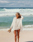 Woman Wearing La Bottega di Brunella Top Maglia Bonta - Campagna Latte - Tops LUXAMORE