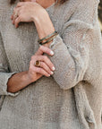 Woman Wearing La Bottega di Brunella Top Maglia Bonta - Campagna Naturale - Tops LUXAMORE
