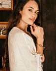 Woman Wearing La Bottega di Brunella Top Maglia Corsara - Campagna latte - Tops LUXAMORE