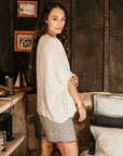 Woman Wearing La Bottega di Brunella Top Maglia Corsara - Campagna latte - Tops LUXAMORE