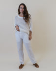 Woman Wearing La Bottega di Brunella Top Maglia Corsara - Campagna latte - Tops LUXAMORE