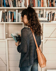 Woman Wearing La Bottega di Brunella Top Maglia Europa - Campagna Blu - Tops LUXAMORE